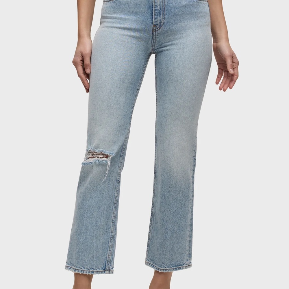 NWT Hudson Jeans REMI High-Rise Straight Ankle Distressed Denim Size 28